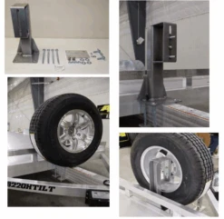 Aluma 6″ 5 Bolt Vertical Spare Tire Carrier #20-0000004