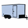 FR255 Freedom 7×14 Enclosed Trailer TA White Blackout 84″ -SAFFORD EQUIPMENT FR255 1