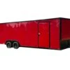 QC233 Quality 8.5×24 Enclosed Trailer TA 7K Red Blackout