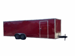 QC234 Quality 8.5×24 Enclosed Trailer TA 10K Red