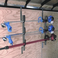 HH506 The Landscaper – Husqvarna Z454 Zero Turn Mower Bundle -SAFFORD EQUIPMENT Rack em 3 Place Enclosed Trimmer Rack