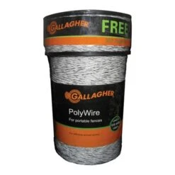 Gallagher Poly Wire 656′ White #G62004