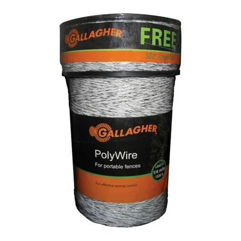 Gallagher Poly Wire 656′ White #G62004 3 Gallagher Poly Wire 656′ White #G62004