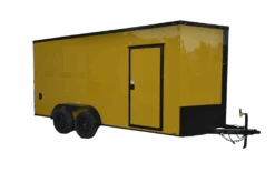 CY222 Cynergy 7×16 Enclosed Trailer TA Yellow Blackout 84″