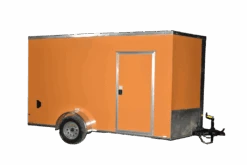 QC236 Quality 6×12 Enclosed Trailer SA Orange 84″